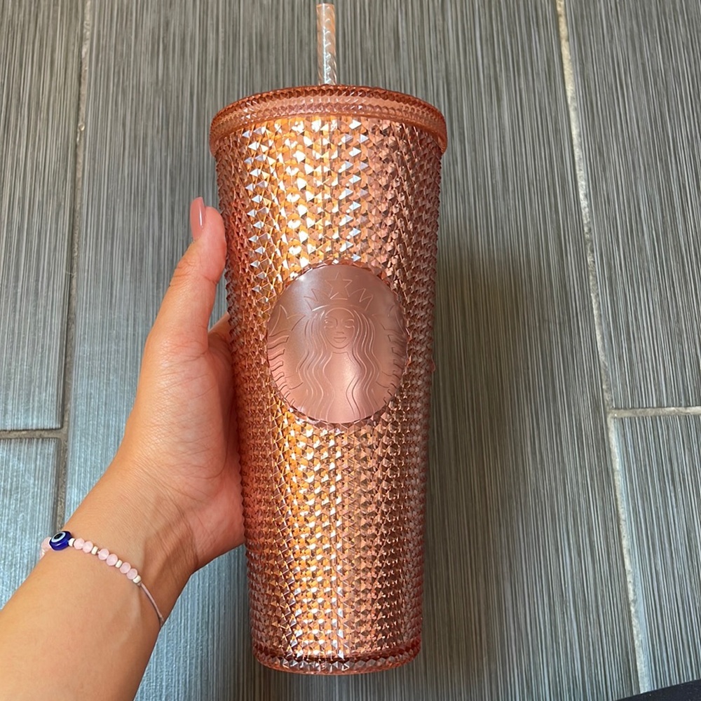 Starbucks Studded Rose Gold Tumbler